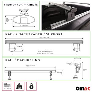 GMC Sierra Truck Rack Bed - Omac - Menabo - Silver - 2019